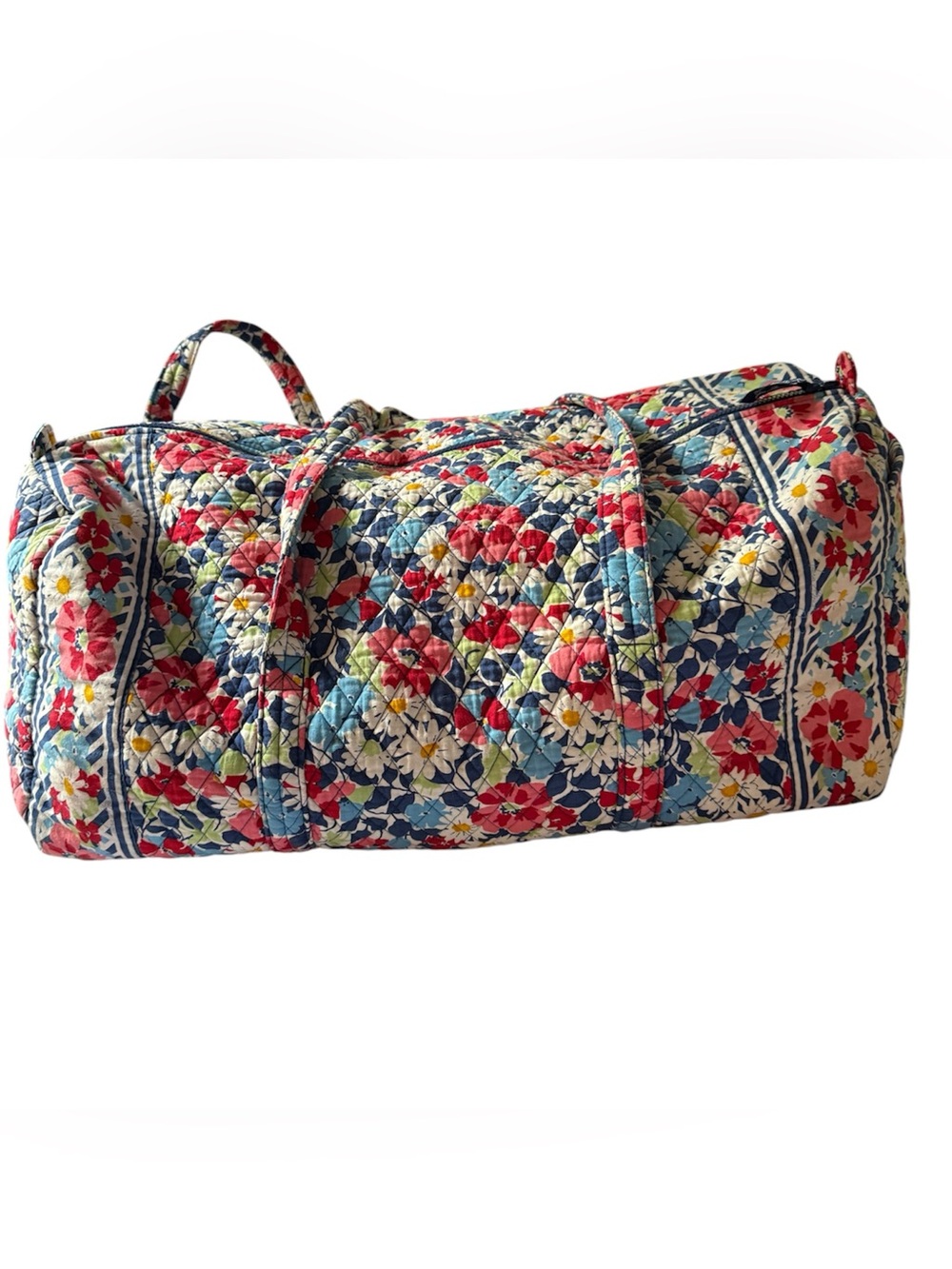 Vera Bradley Quilted Floral Travel Duffel in “Summer Cottage”